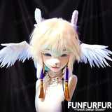 Load image into Gallery viewer, White Deer Boy With Wings-Custom Kigurumi head, Furry Cosplay, Fursuit Head,Free Design