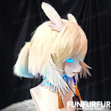 Load image into Gallery viewer, White Deer Boy With Wings-Custom Kigurumi head, Furry Cosplay, Fursuit Head,Free Design