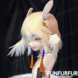 Load image into Gallery viewer, White Deer Boy With Wings-Custom Kigurumi head, Furry Cosplay, Fursuit Head,Free Design