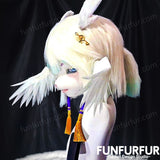 Load image into Gallery viewer, White Deer Boy With Wings-Custom Kigurumi head, Furry Cosplay, Fursuit Head,Free Design