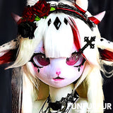 Load image into Gallery viewer, Rose sheep-Free design,Custom-made Kigurumi Head Mask, Kemono Mask Head, Fursona Mask Head